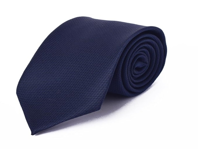 Neuro Club Men's Solid Micro Self Silk Necktie