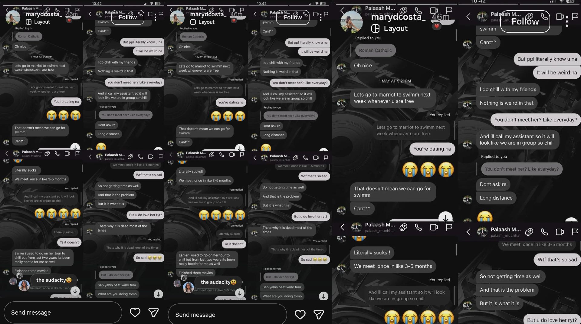Palash muchhal flirty chat leak