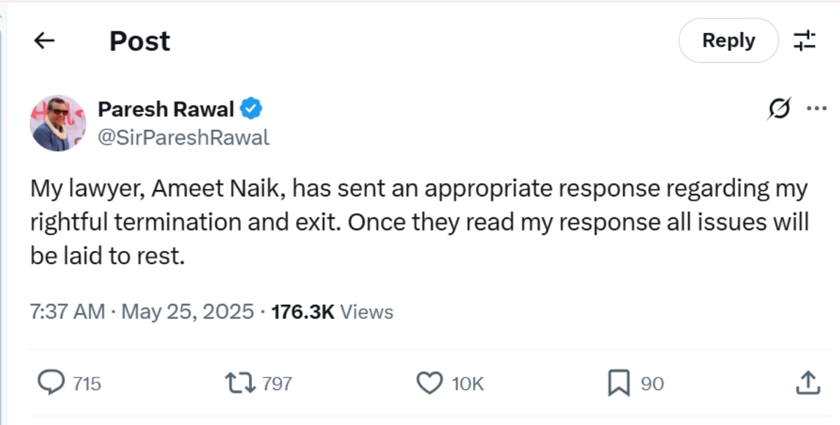Paresh Rawal Tweet.