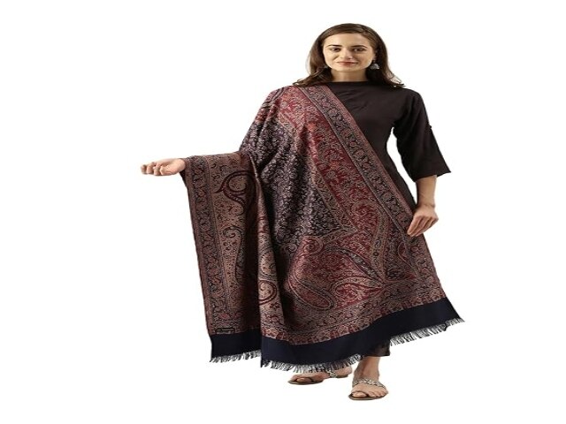 Pashmoda Women Kashmiri Jamawar Antique Mughal Shawl