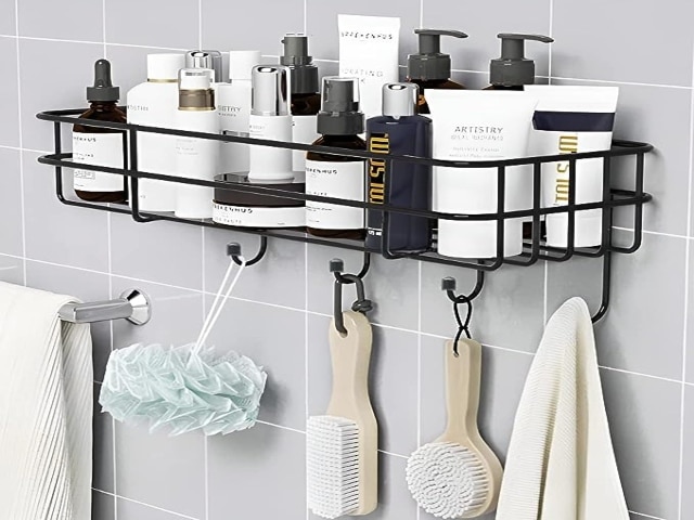 Plantex GI Steel Self-Adhesive Multipurpose Bathroom Shelf