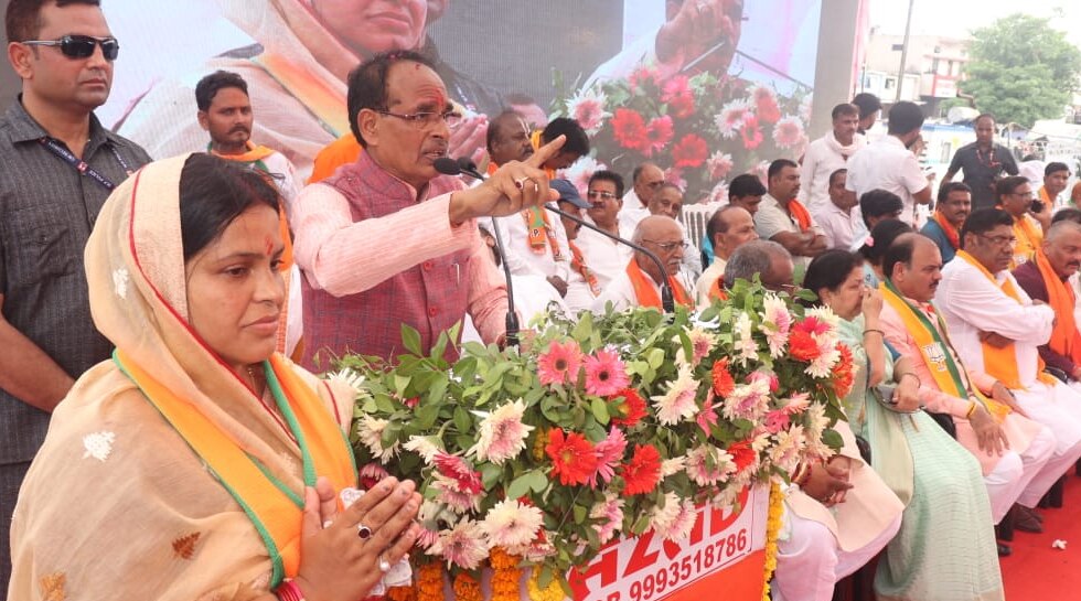 shivraj in rally