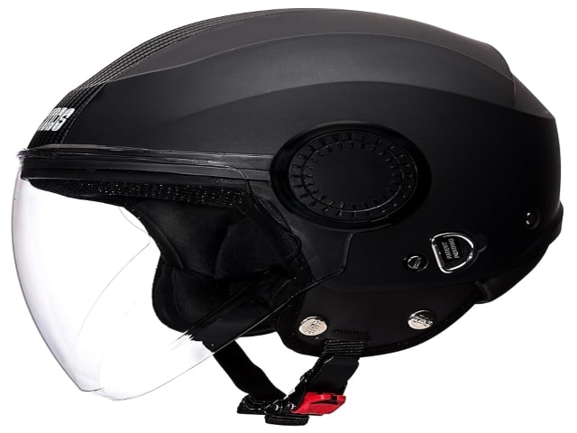 Studds Urban Black with Black Strip Open Face Helmet