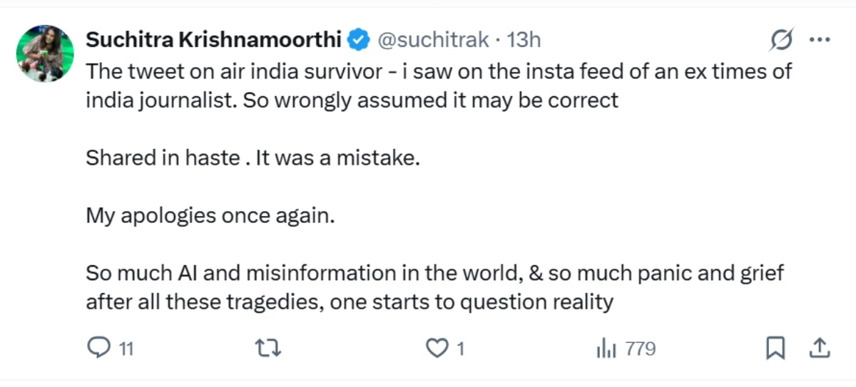 Suchitra Krishnamoorthi tweet
