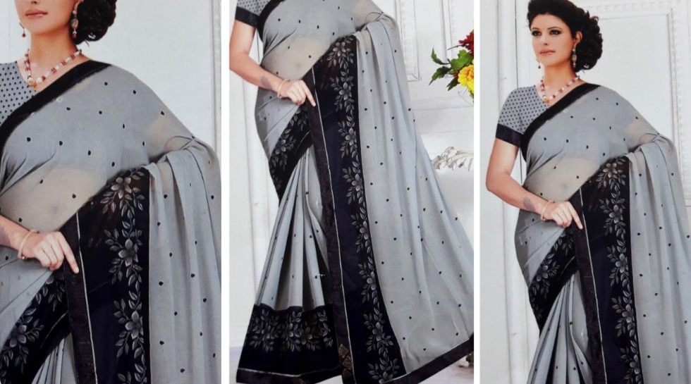 Gray Saree