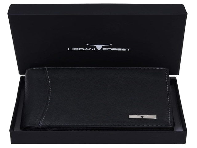 URBAN FOREST Oliver Black Leather Wallet