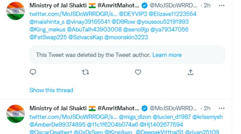 Jal Shakti Ministry Twitter Account