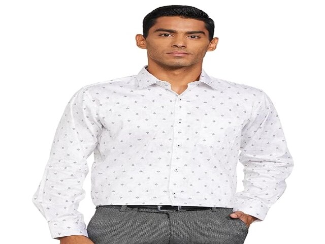 Van Heusen Men's Cotton Printed Formal Shirt