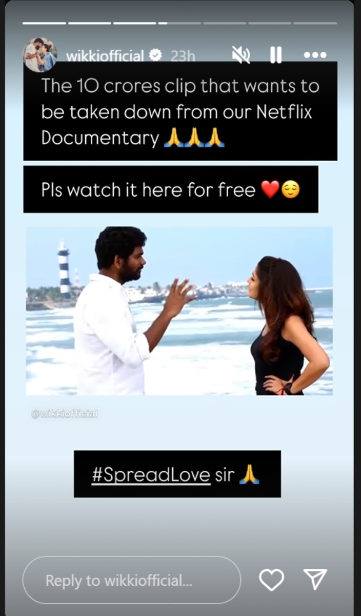 Vignesh Shivan insta story