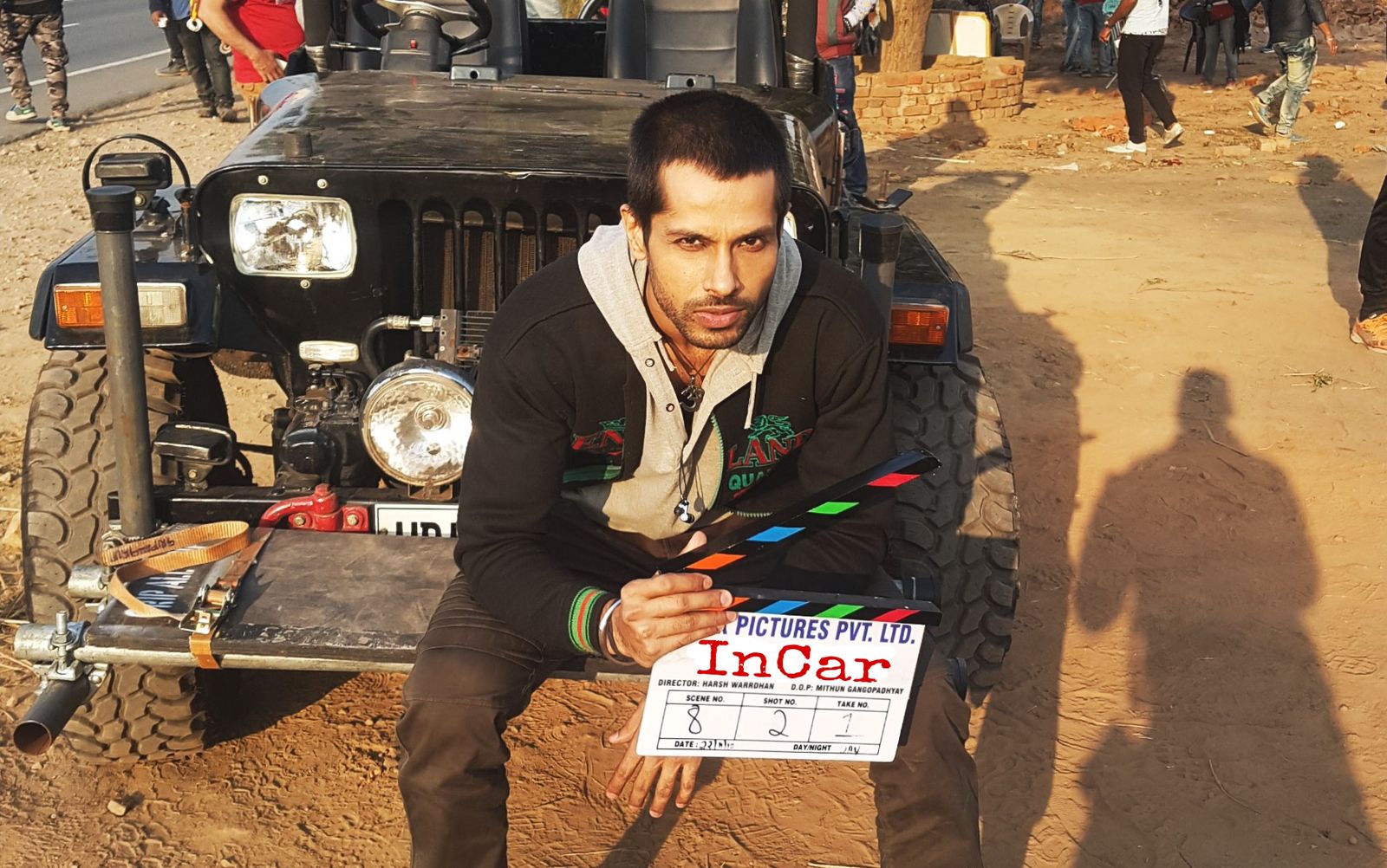 actor sandeep goyat at set of InCar Movie