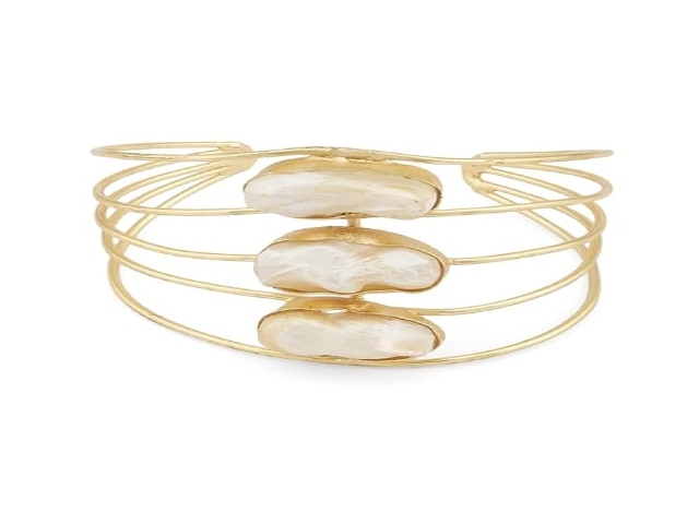 ZAVERI PEARLS Gold Tone Bracelet 