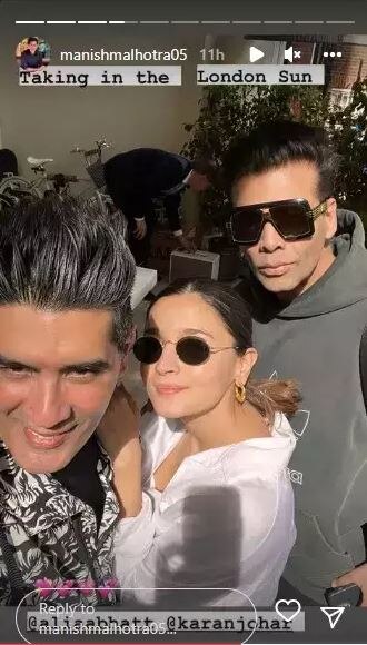 Alia Bhat, Karan Johar and Manish Malhotra