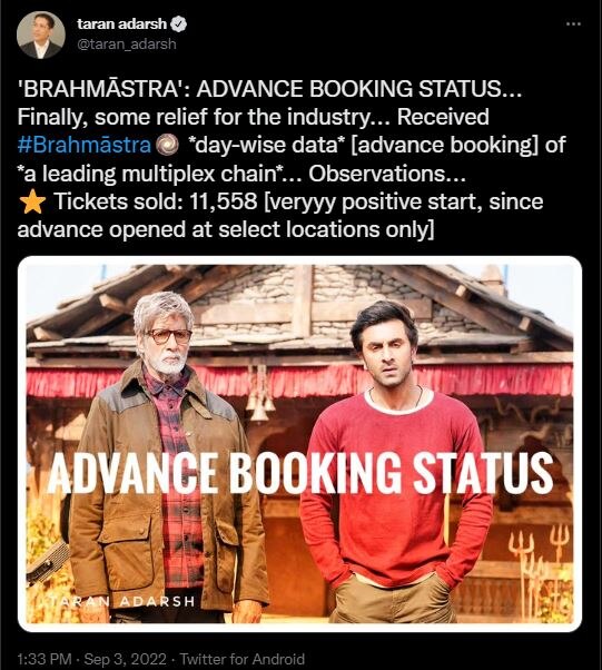 brahmastra advance booking