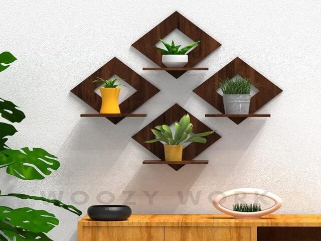 woozy work Solid Wooden Wall Shelf