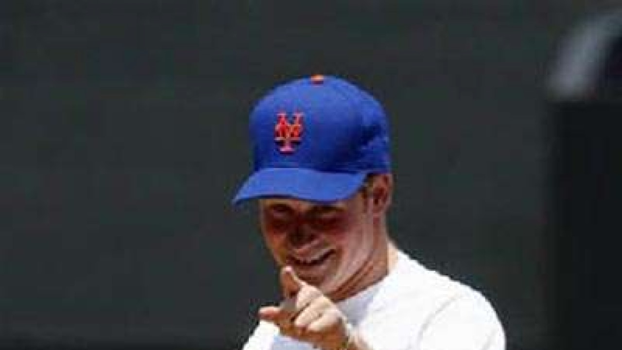 Prince Harry throws out the first pitch at the NY Mets vs