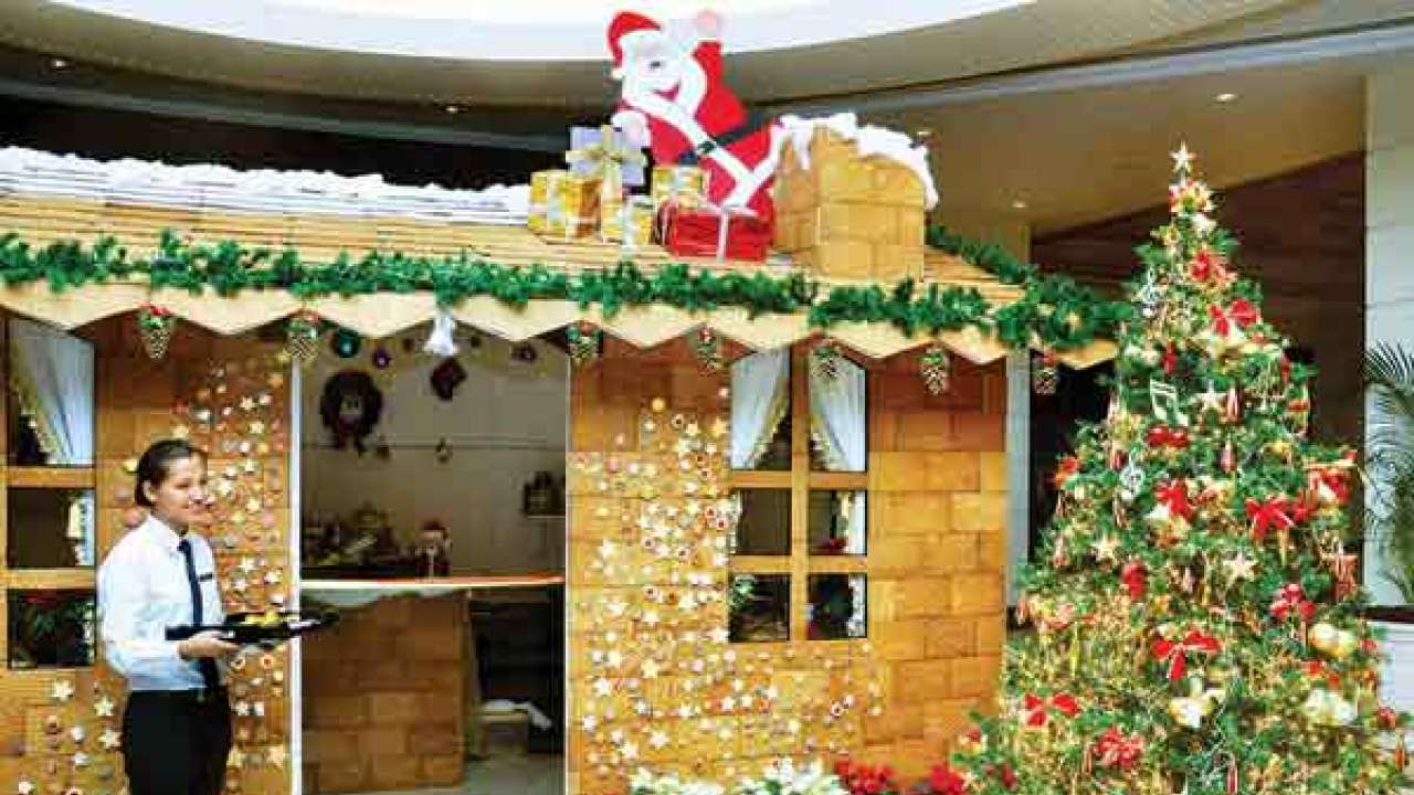 Christmas tree opening in Leela Bangalore