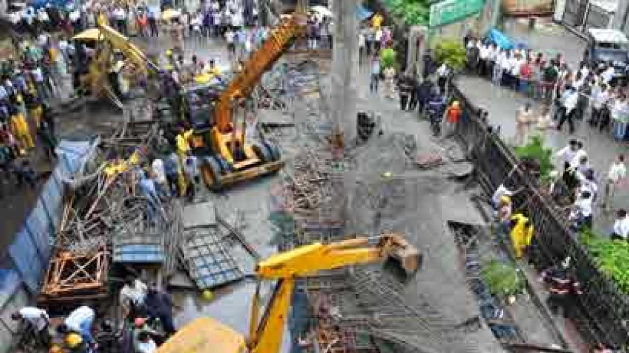 1 dead, 16 injured as metro bridge collapses in Mumbai