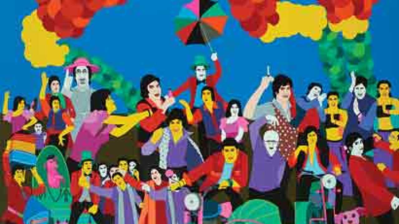 Celebrating Amitabh Bachchan on canvas