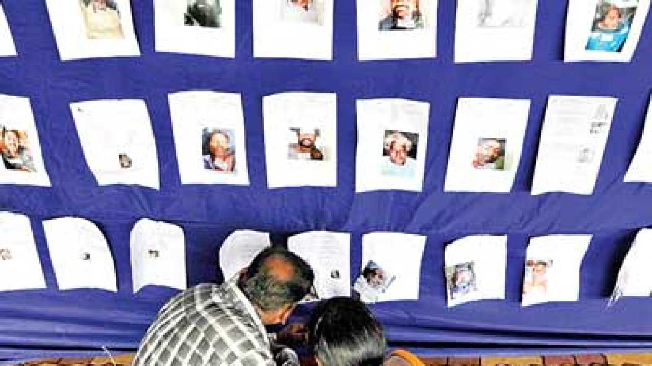 Relatives find their missing loved ones in list of deceased