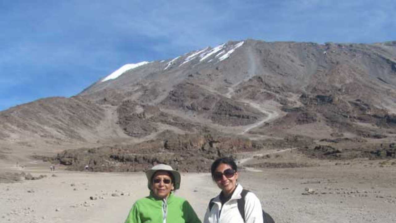 64-year-old Indian woman treks up Mount Kilimanjaro, Africa's highest mountain