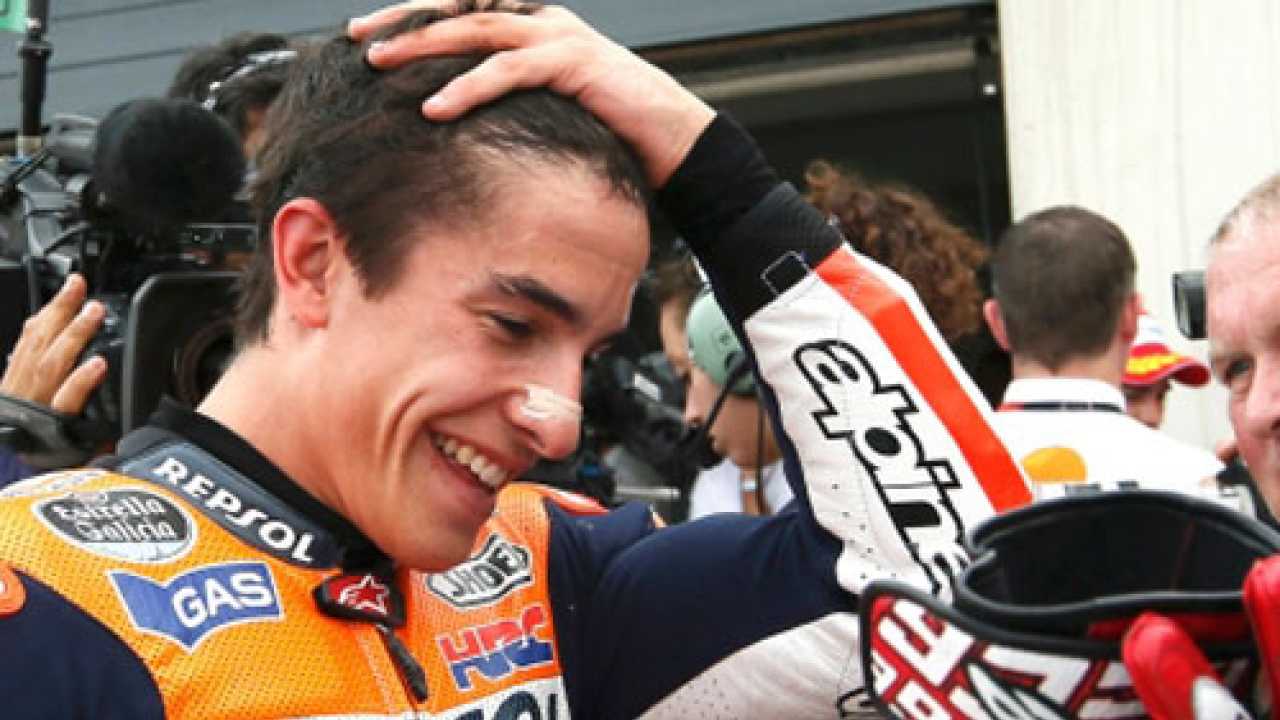 Marc Marquez wins in Aragon MotoGP as Dani Pedrosa crashes out