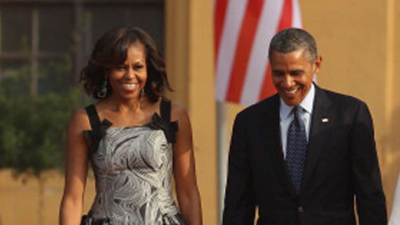 Barack and Michelle Obama watch 'A Raisin in the Sun' in Broadway