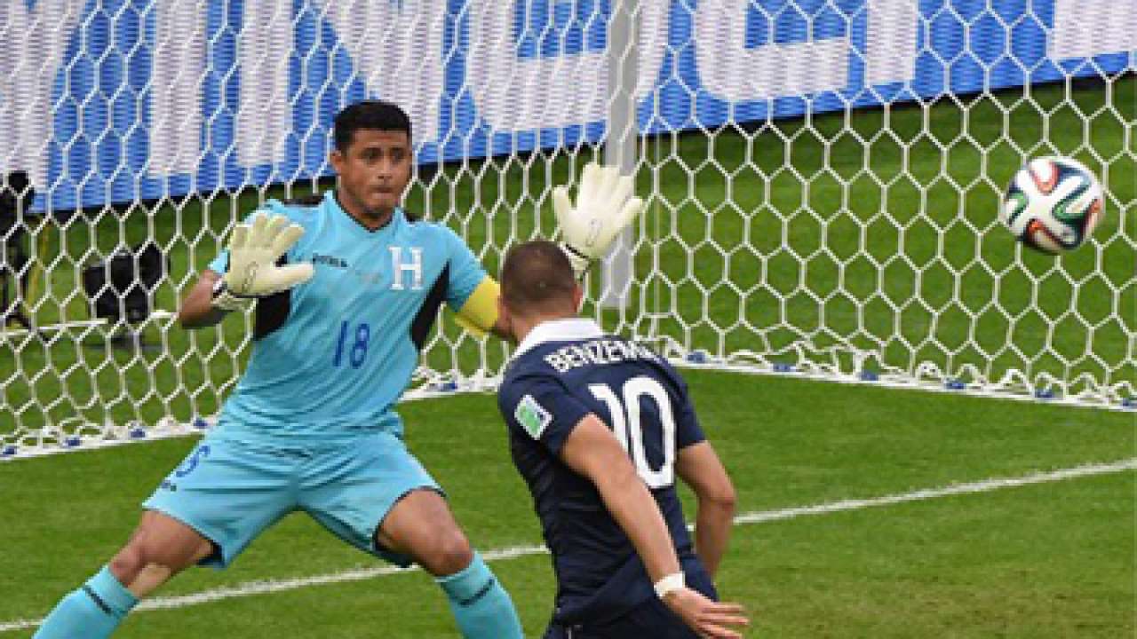 #brazinga2014 france v/s honduras: new goal-line technology confirms own goal