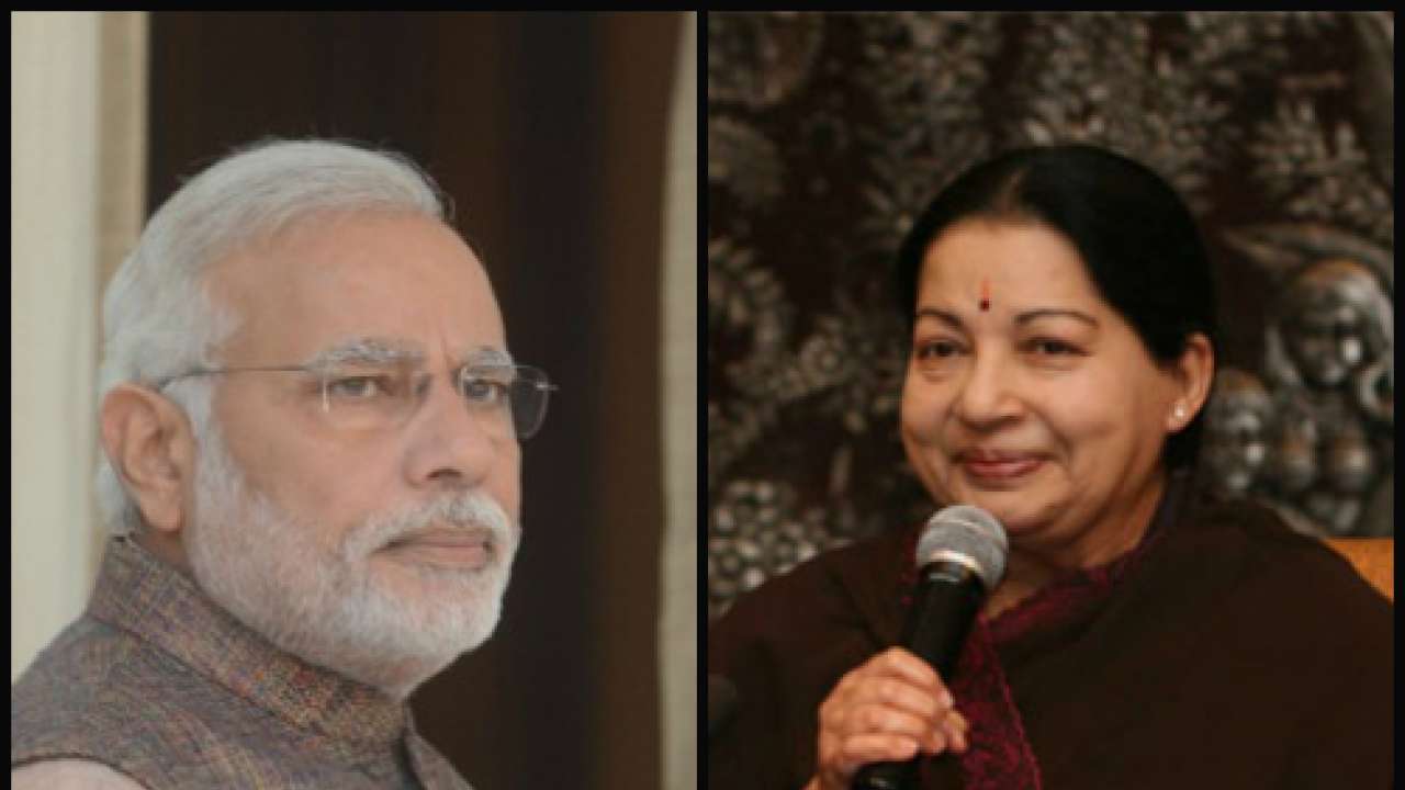 Narendra Modi meets Jayalalithaa en route to Sriharikota