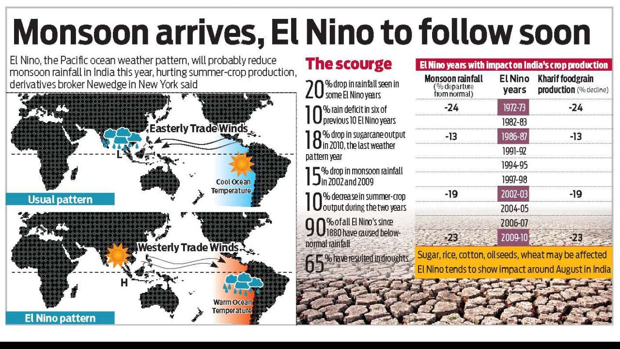 El Nino likely to impact farm production, food prices Survey