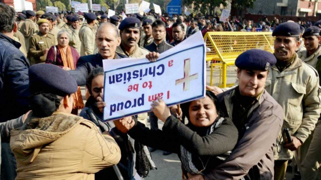 Delhi Church attack: Christians stage protest; accuse government of ...