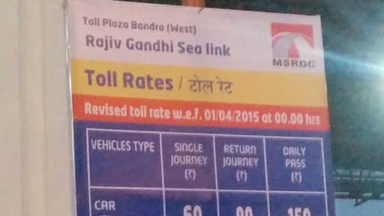 BandraWorli Sea Link's toll hiked to Rs 60
