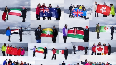 Expedition group on Flag day Team India in majority.Image Credit: Ankit Taparia