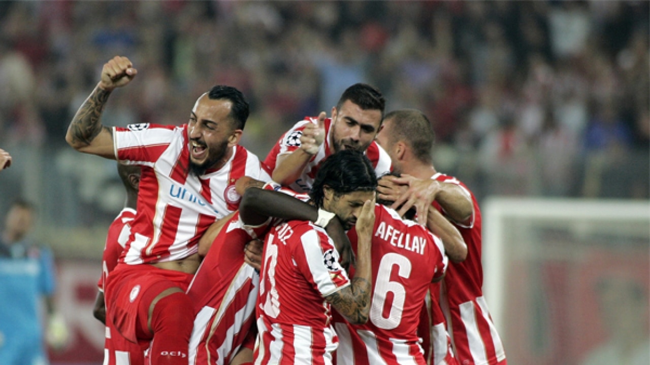 Football Olympiakos celebrate 42nd title with Levadiakos win