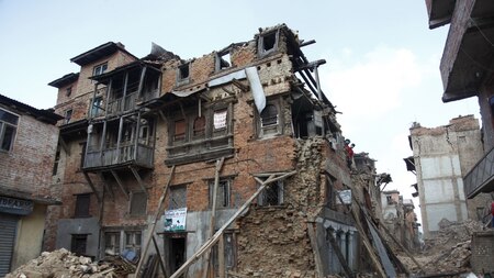 80% of the houses have been damaged in Sakhu. (District Bhaktpur). Image Credit: Sarika Gulati