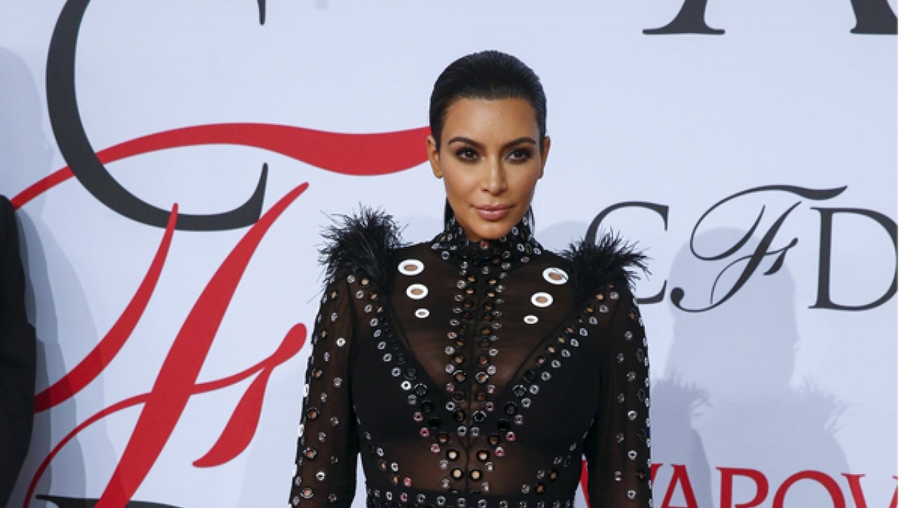 Kim Kardashian's dress catches fire at CFDA Awards