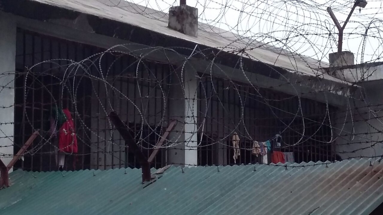 A view of the women's prison as seen from the ruins of the Chautara jail