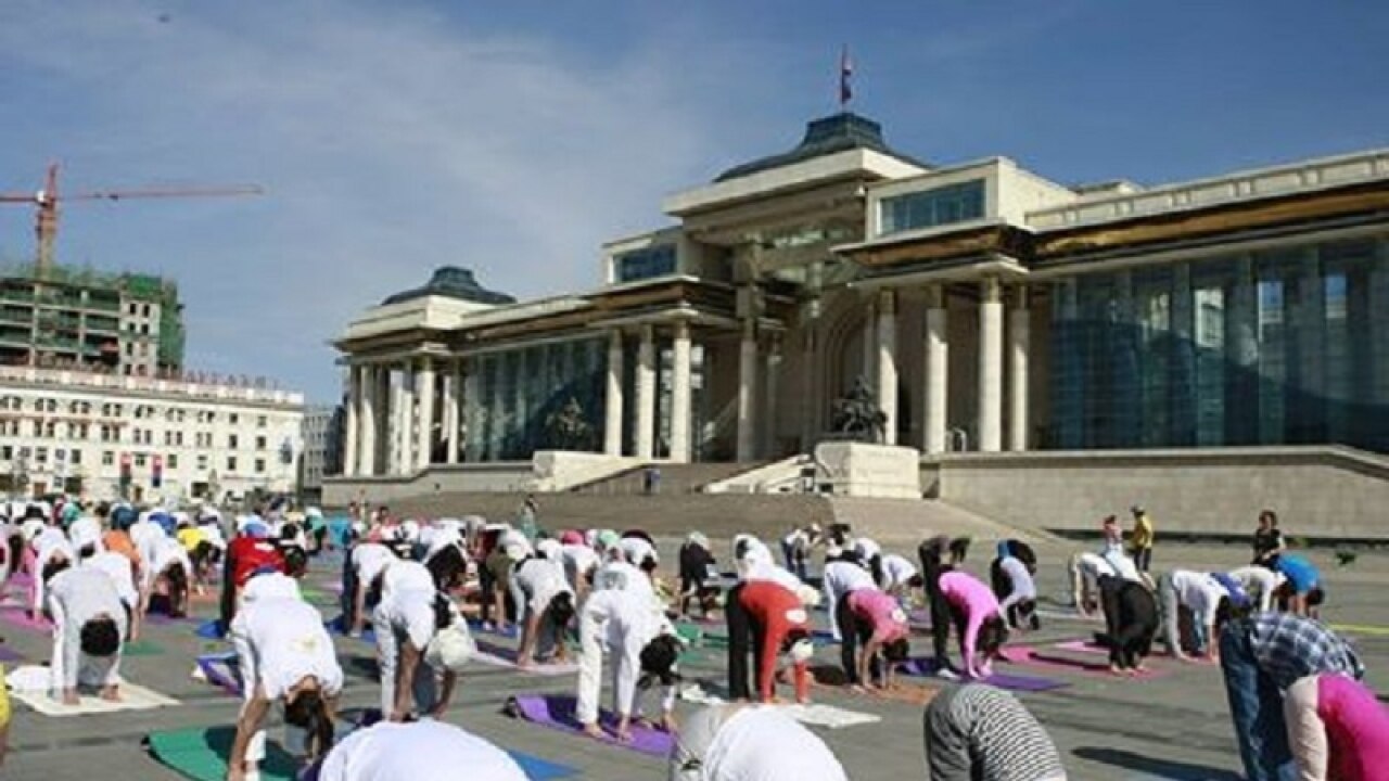 International Yoga Day in Mongolia. Image Credit: Indian Diplomacy Facebook