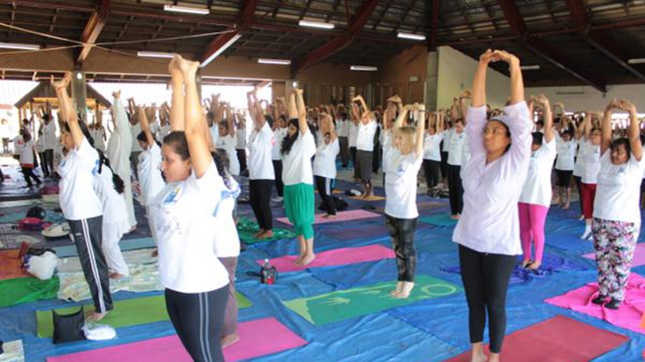 International Yoga Day in Fiji.  Credit: Vikas Swarup Twitter