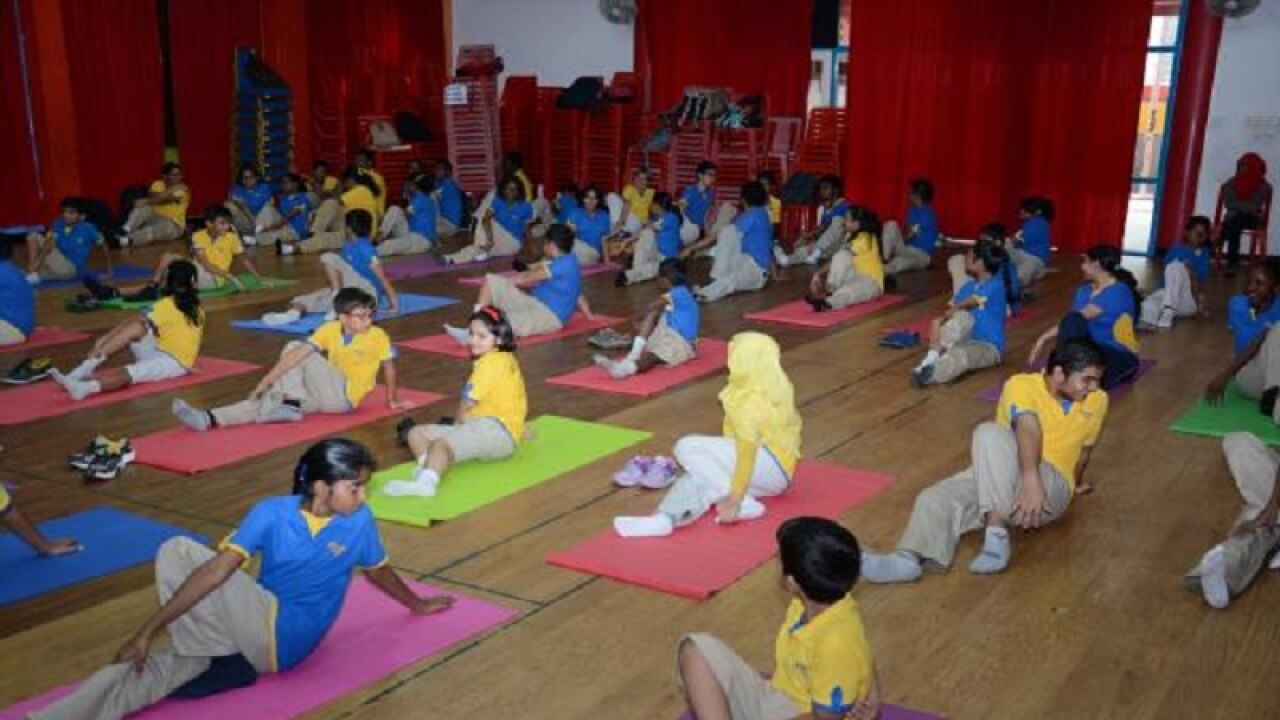 International Yoga Day in Maldives. Credit: Narendra Modi Twitter