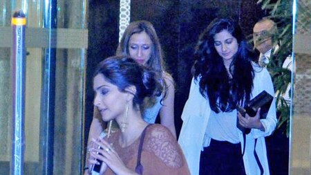 Sonam Kapoor leaving from the party