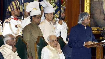 Dr. Kalam being sworn in as the President of India
