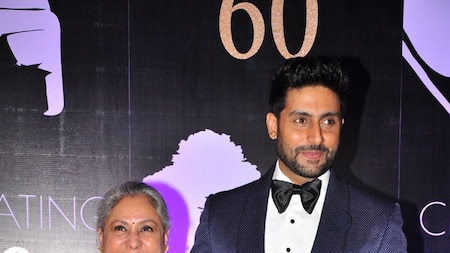 Abhishek Bachchan with mom Jaya Bachchan