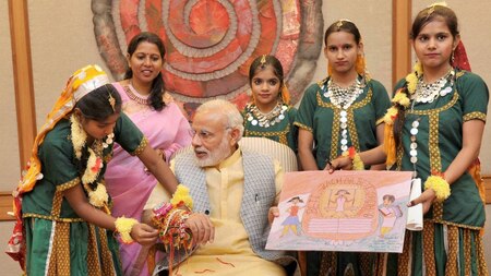 Narendra Modi celebrates Raksha Bandhan