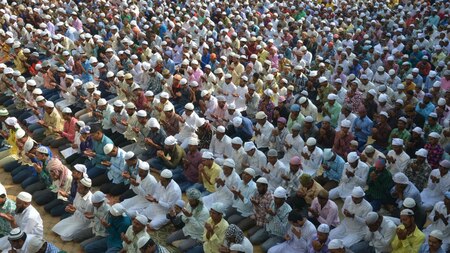 Muslim devotees offer prayers on Eid al-Adha in Amritsar