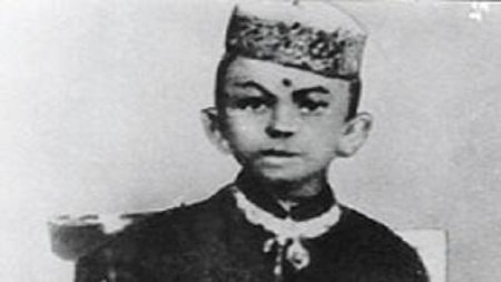 Mahatma Gandhi in his childhood