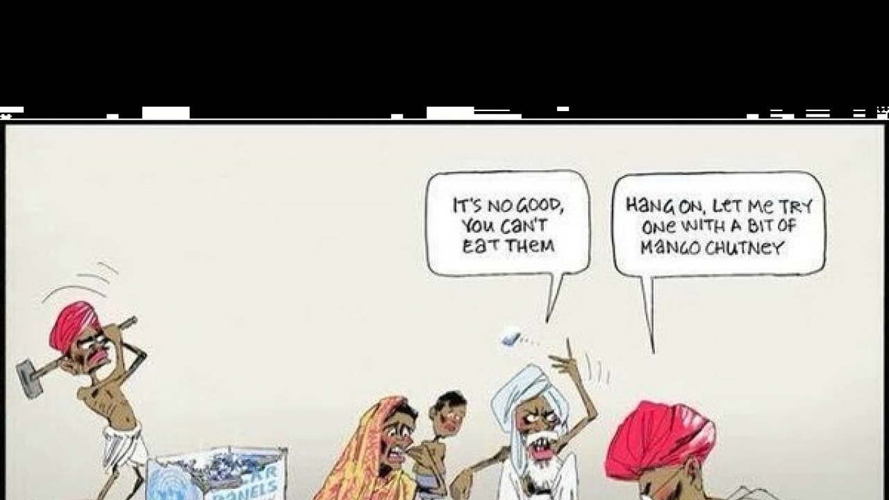 Why so racist? Australian cartoon on Indians eating solar panels sparks outrage Why so racist? Australian cartoon on Indians eating solar panels sparks outrage