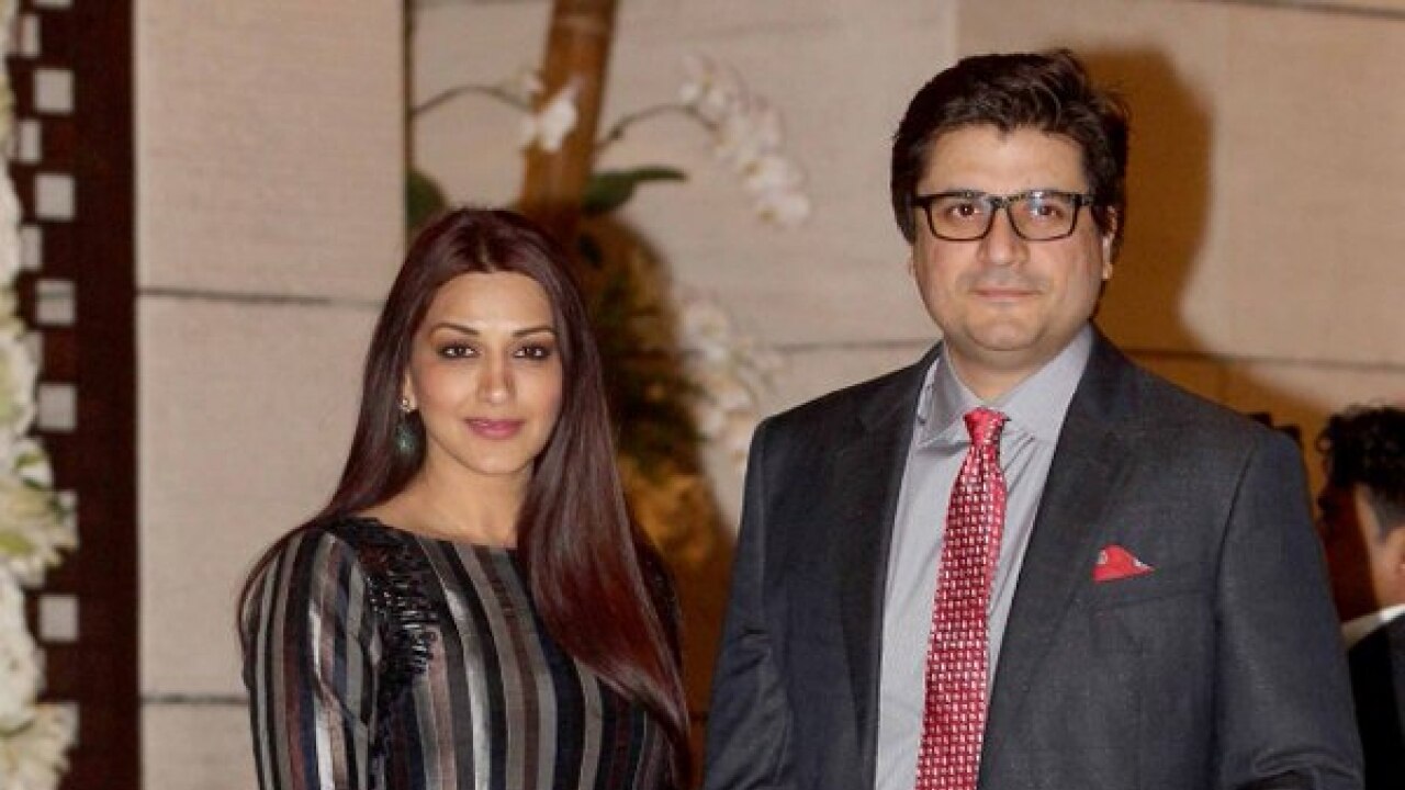 Sonali Bendre with husband Goldie Behl