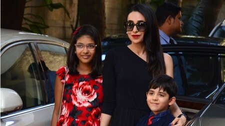 Karisma Kapoor with her kids