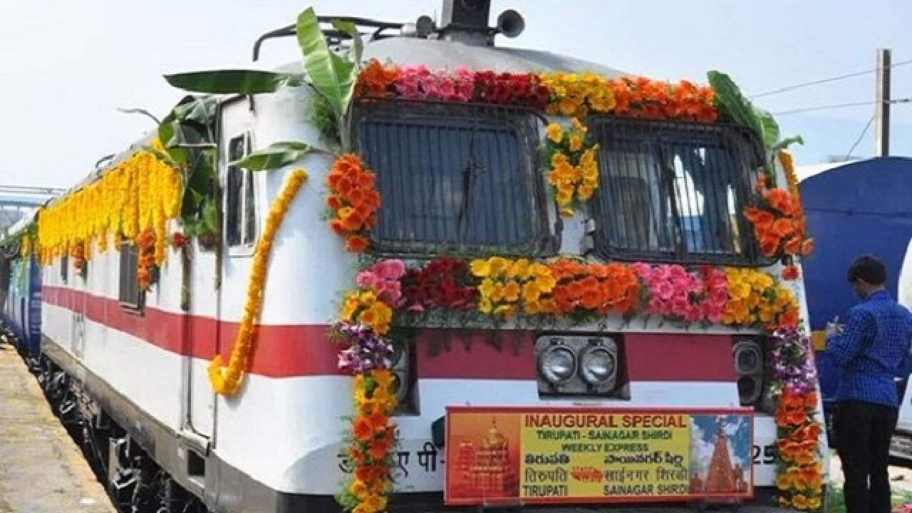 Linking Two Most Popular Pilgrim Centres Railways Starts Weekly Train Between Tirupati And Shirdi
