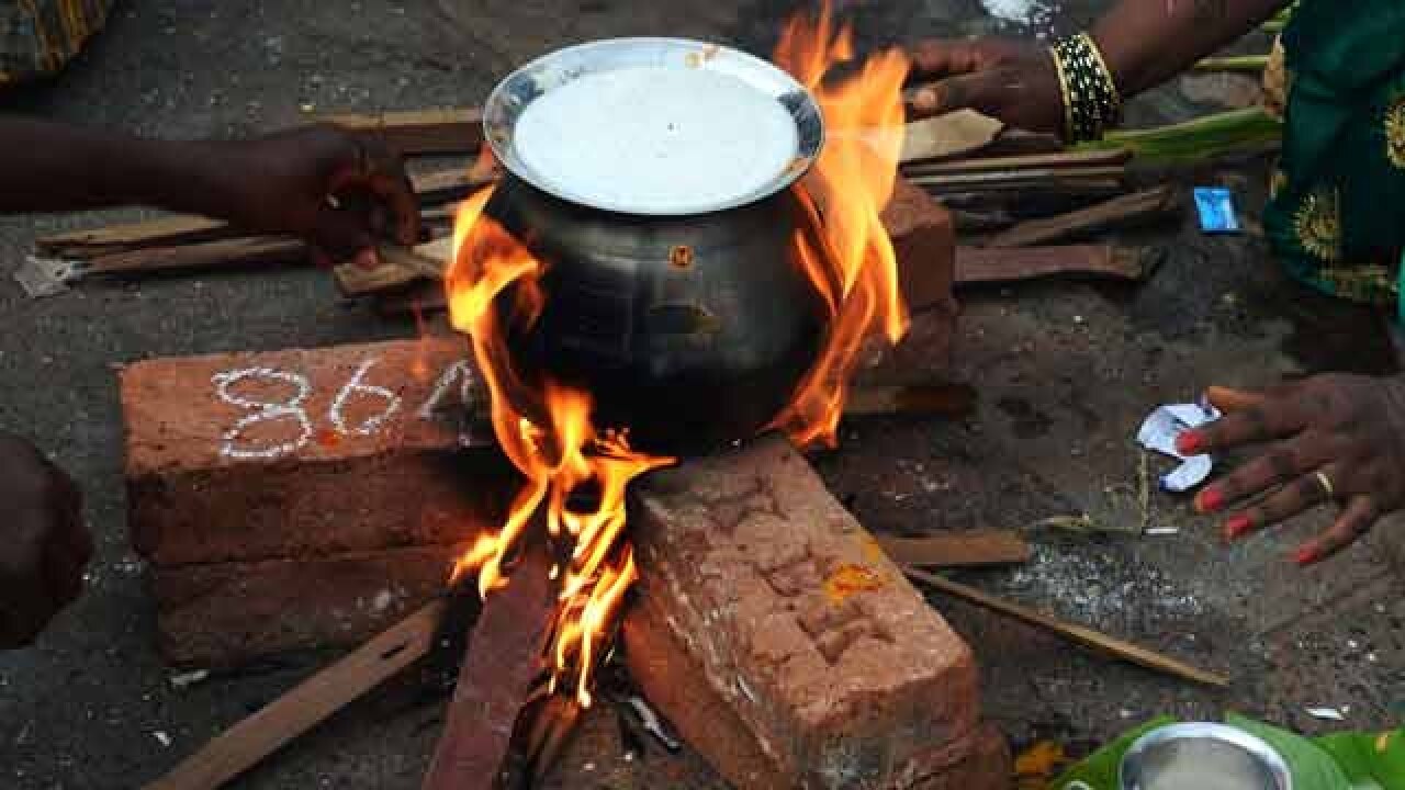 Traditonal sweet dish on open fires